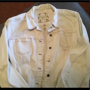 J.Jill Off White Jean Jacket